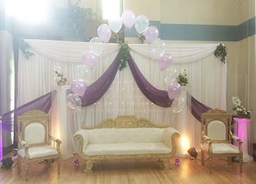 Backdrop with latex balloon arch