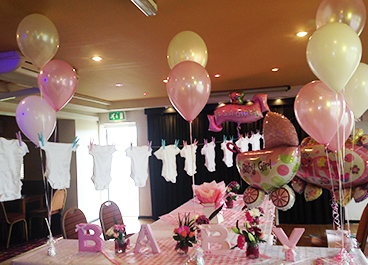 Baby shower venue dressing