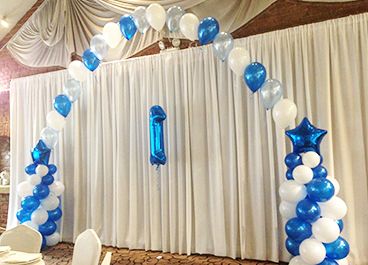 Latex balloon pillars and arch